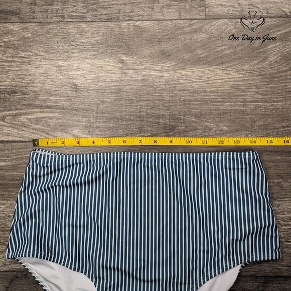 CharmLeaks High Waist Striped Bikini Bottom Size XL - Picture 2 of 3